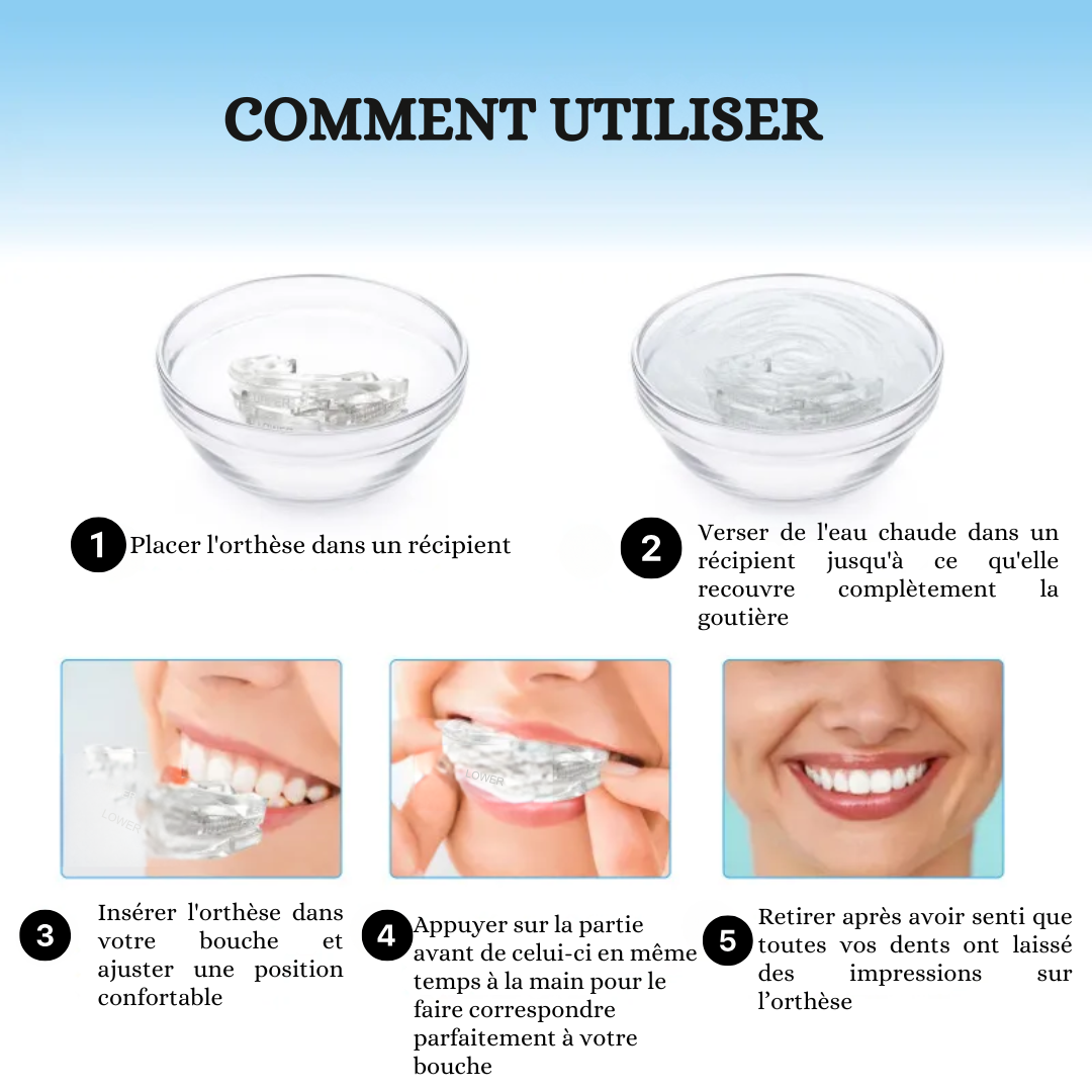 Orthèse d'avancée mandibulaire - Gouttière anti ronflement, CareSommeil™