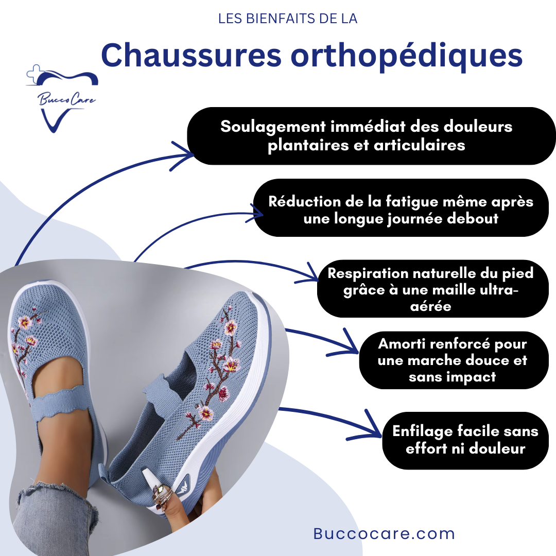 Chaussures Orthopédiques Femme Décontractées en Maille Respirante – Élégantes et Confortables