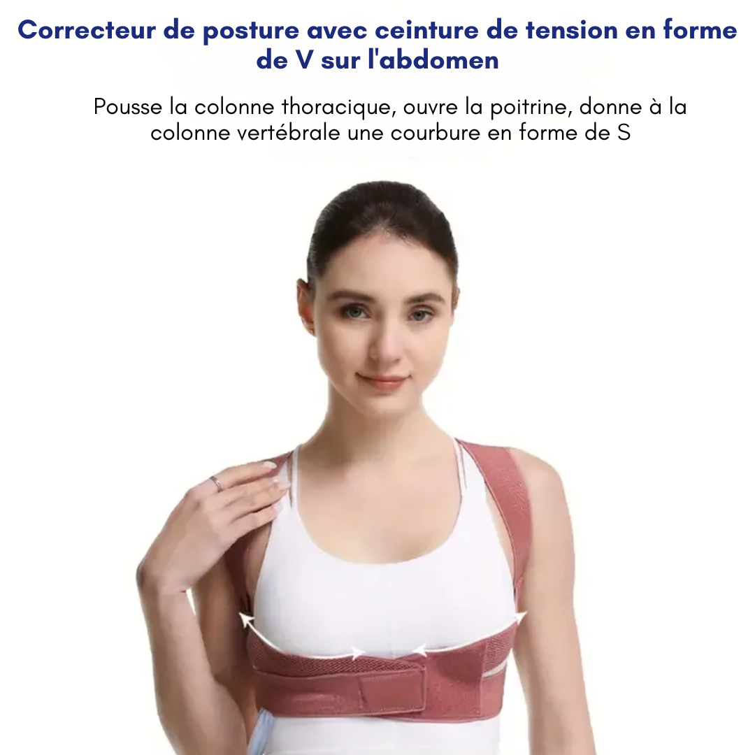 Correcteur de posture pour le dos à sangle facile CarePosture™