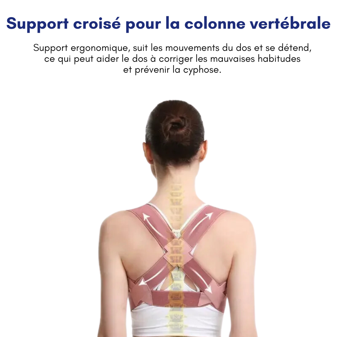 Correcteur de posture pour le dos à sangle facile CarePosture™
