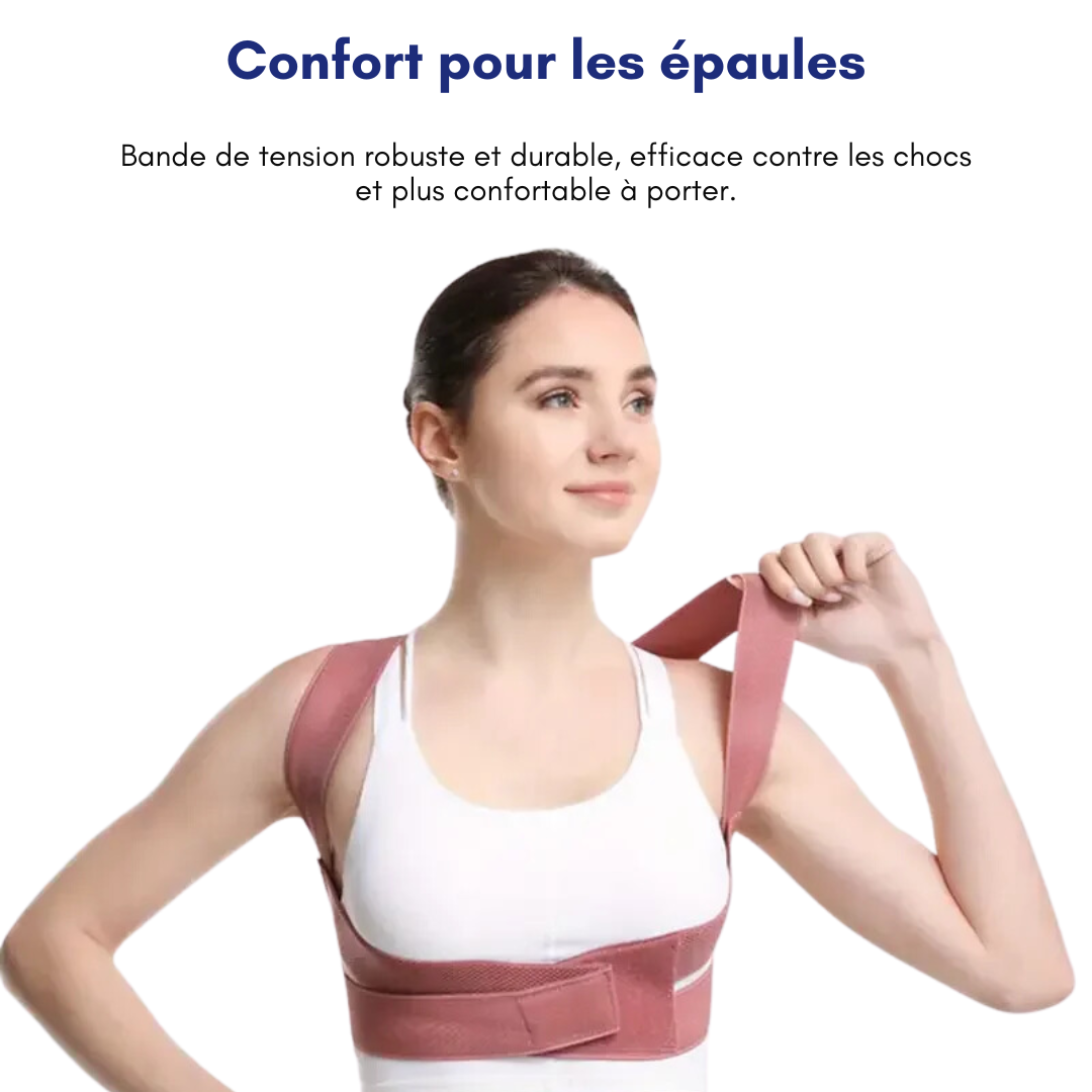 Correcteur de posture pour le dos à sangle facile CarePosture™