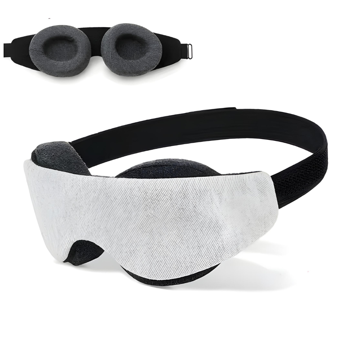 Masque de Sommeil 3D en Coton Respirant - Ajustable et Confort sans Pression Oculaire