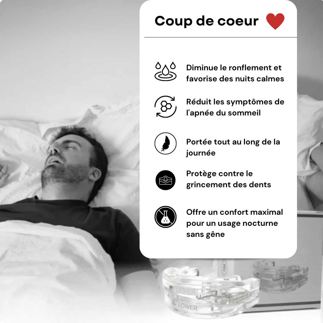 Orthèse d'avancée mandibulaire - Gouttière anti ronflement, CareSommeil™