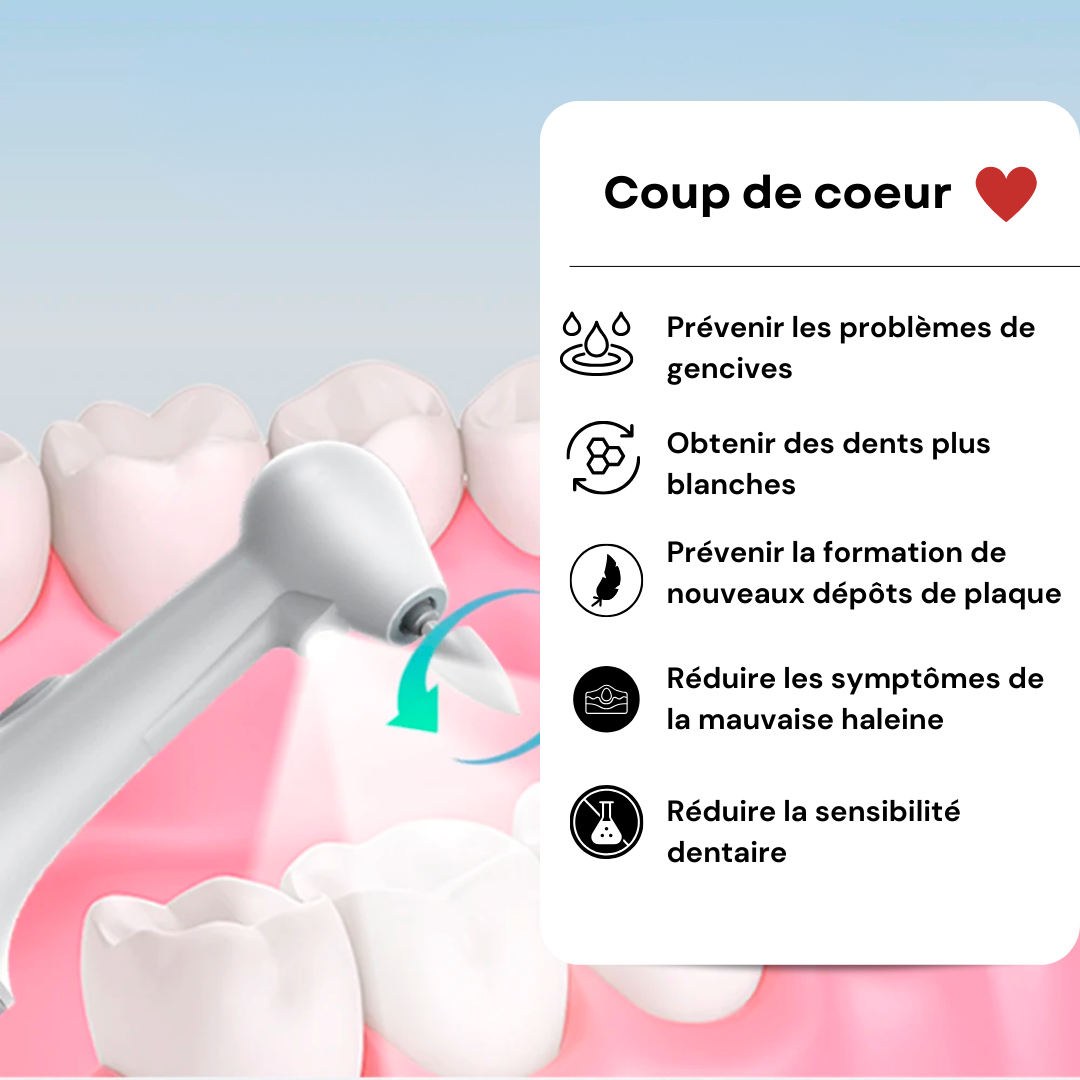 Polisseuse électrique Buccale pour Blanchiment dentaire et élimination du tartre CarePolissage™