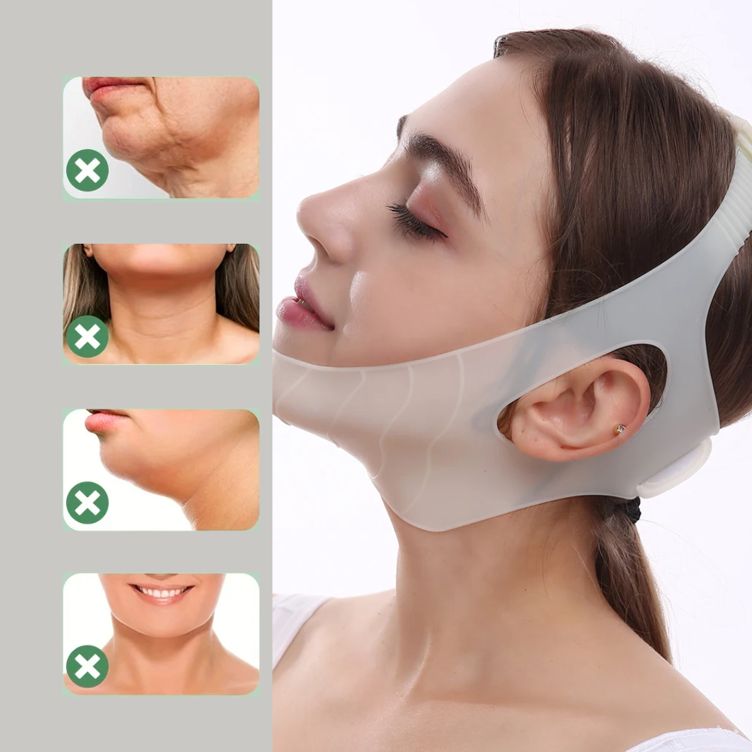 Masque Gaine Visage Imperméable Liftant, Remodelant et Réducteur de Double Menton Carelift ™