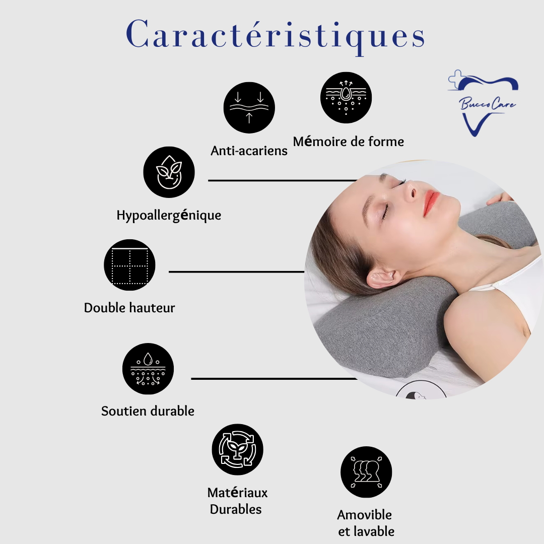 Oreiller Ergonomique Cervical à Mémoire de Forme