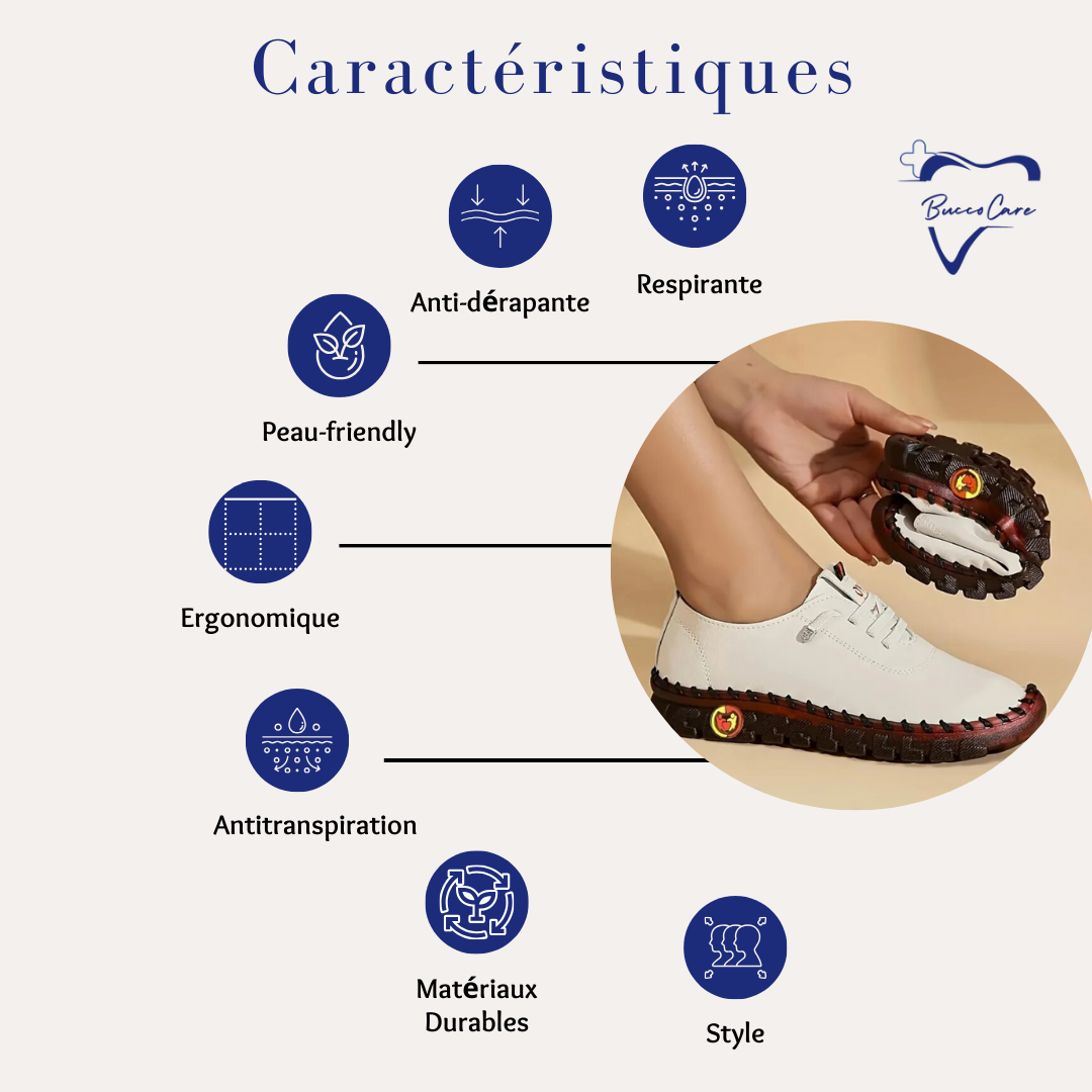 Chaussures orthopédiques pour femmes en Cuir CarePieds™