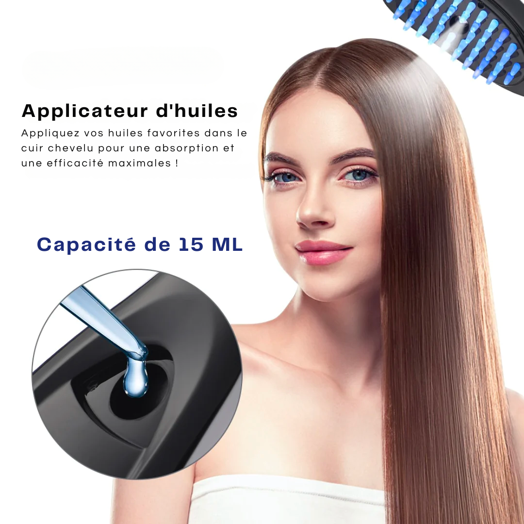 Brosse Capillaire Stimulante Tout-en-un pour Croissance et Vitalité des Cheveux CareThérapie™