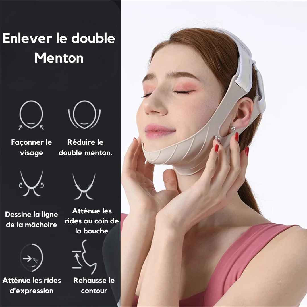 Masque Gaine Visage Imperméable Liftant, Remodelant et Réducteur de Double Menton Carelift ™