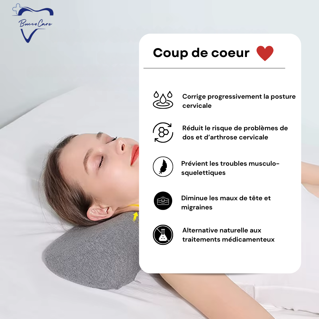 Oreiller Ergonomique Cervical à Mémoire de Forme