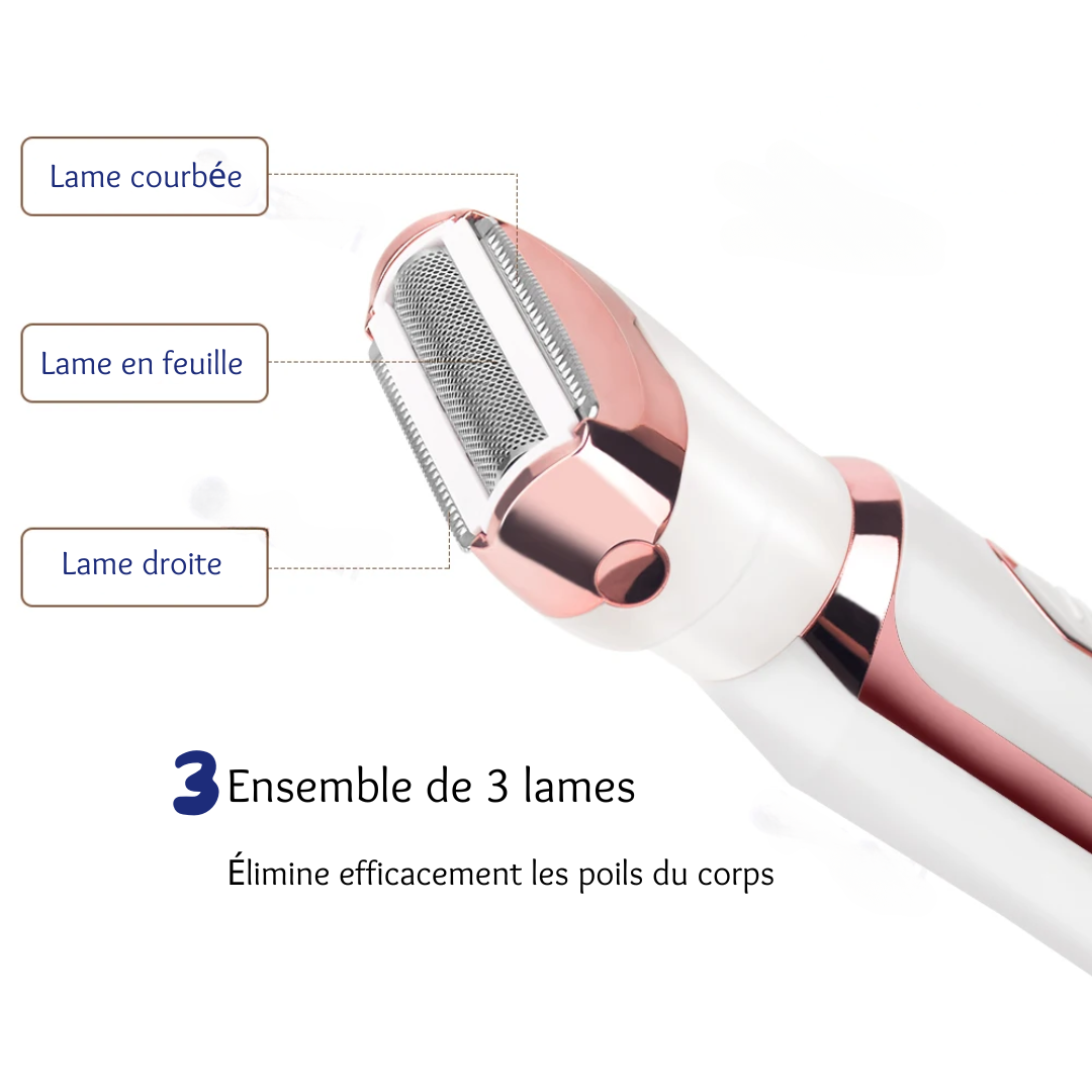 Épilateur électrique indolore, rechargeable et sans fil pour femmes tout en 1 CareCorps™