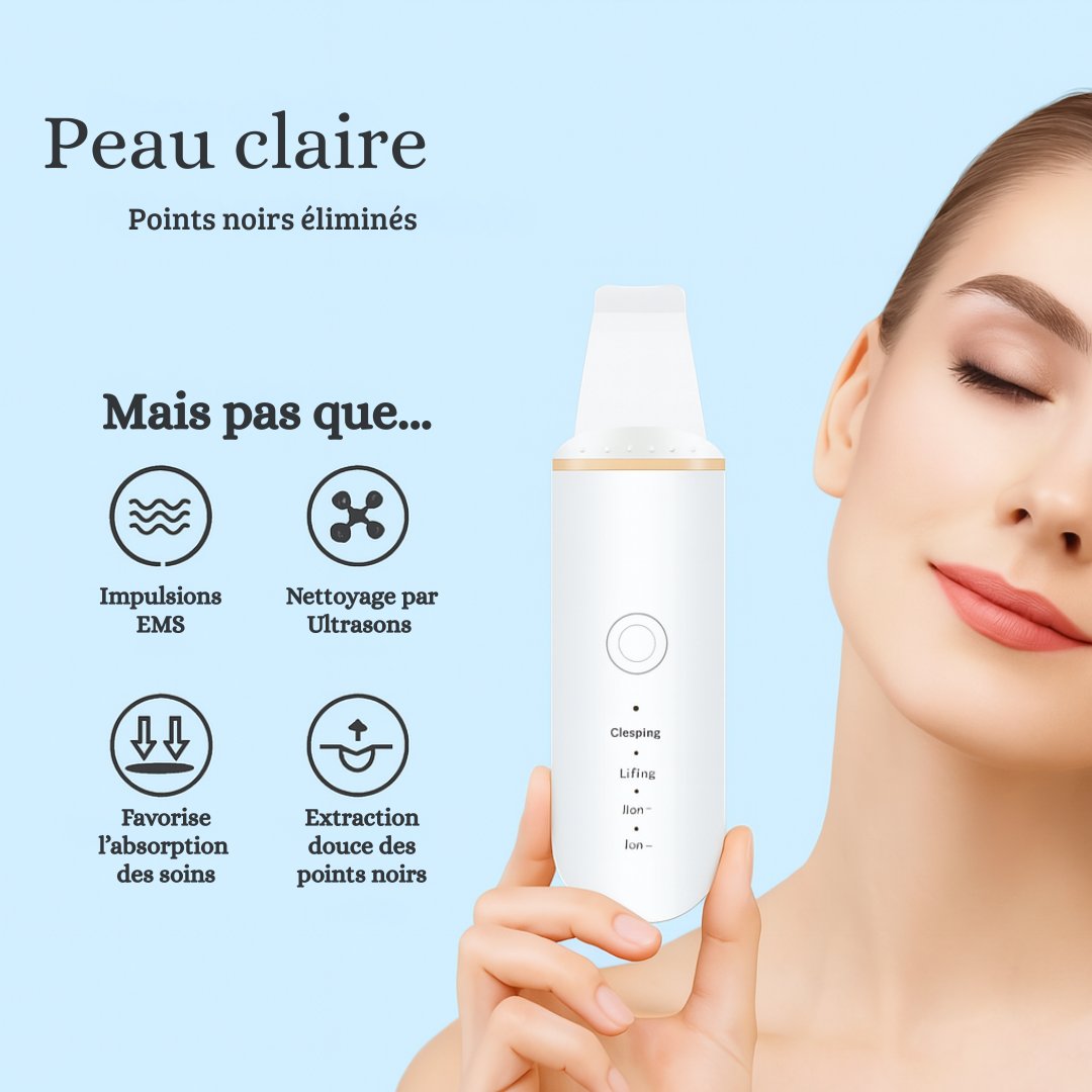 Épurateur de peau ultrasonique dissolvant points noirs CarePeau™