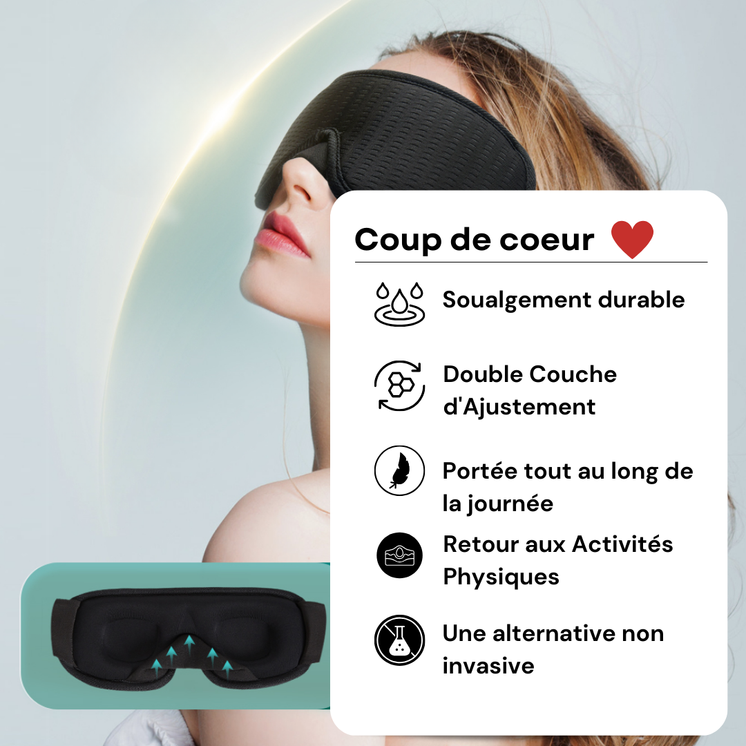 Masque de sommeil 3D en coton respirant CareSommeil ™
