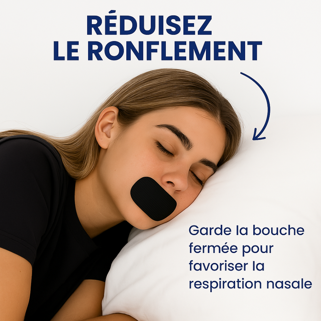 Bandes buccales sommeil – bouche fermée pour respiration nasale et confort nocturne