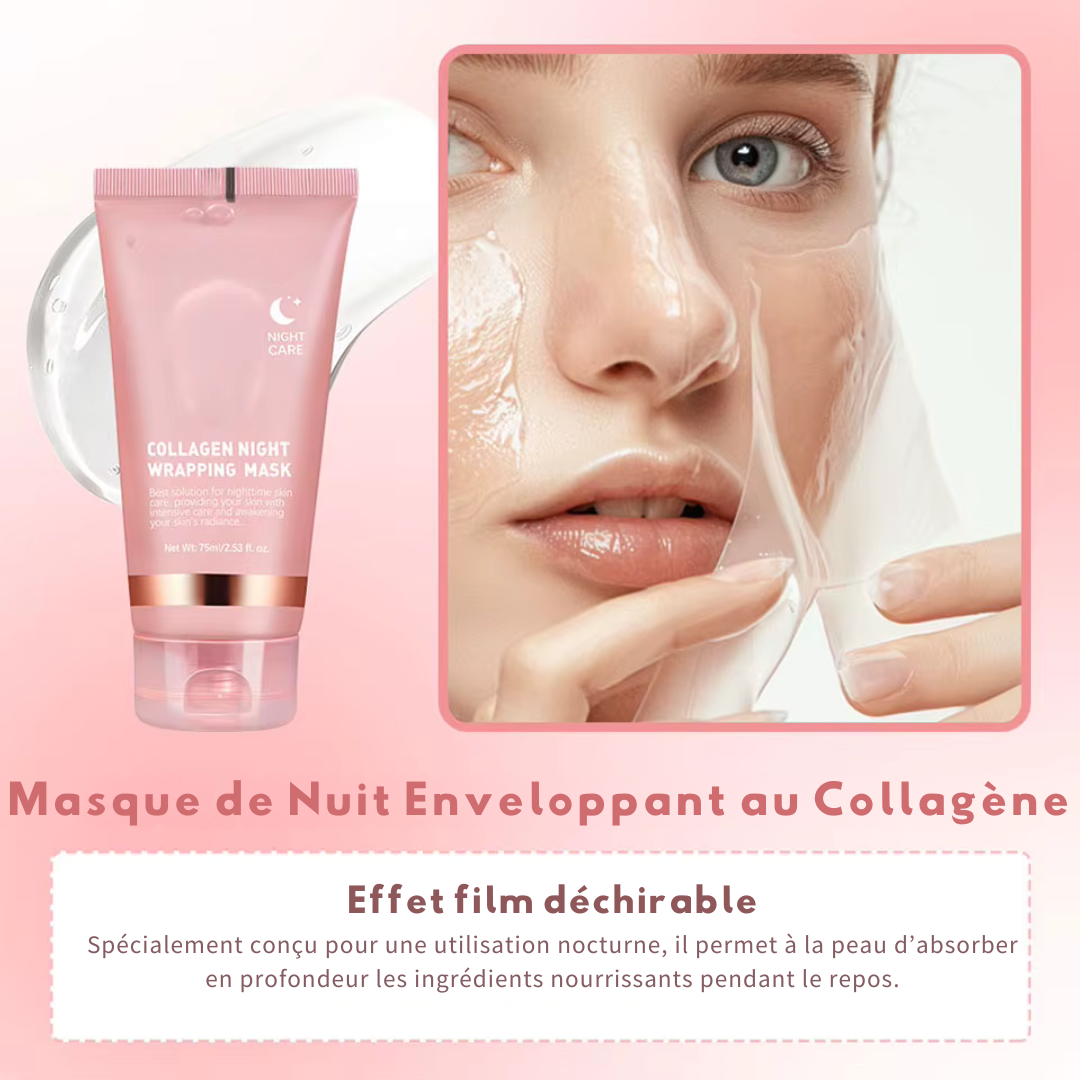 Masque de nuit au collagène pour le visage, hydratant, nourrissant et anti-relâchement